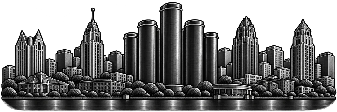 Detroit city skyline
