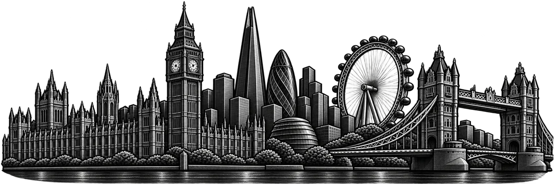 London skyline with Big Ben and Tower Bridge