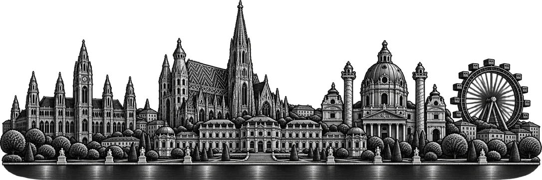 Vienna city skyline