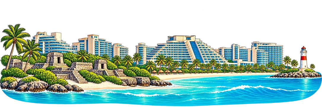 Cancún city skyline