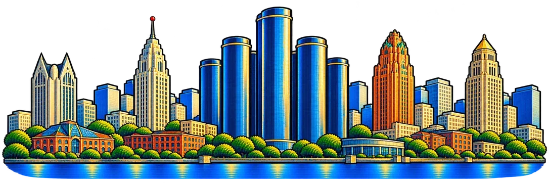 Detroit city skyline