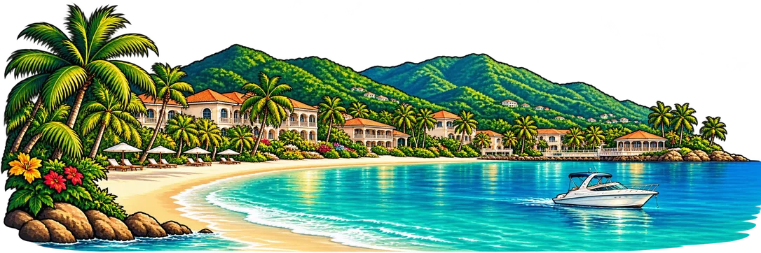 Montego Bay landmark illustration
