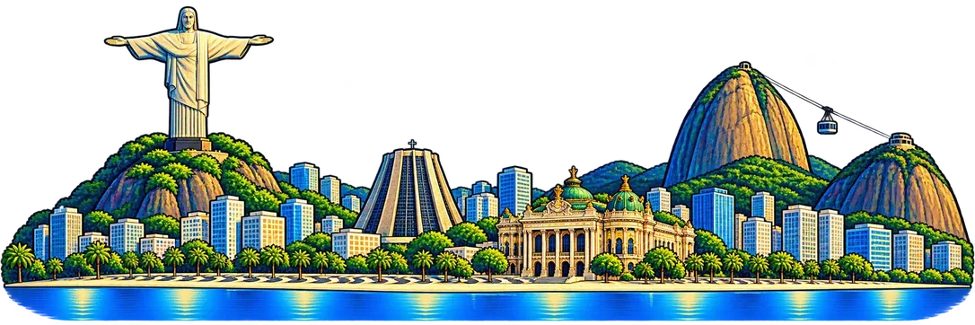 Rio de Janeiro city skyline