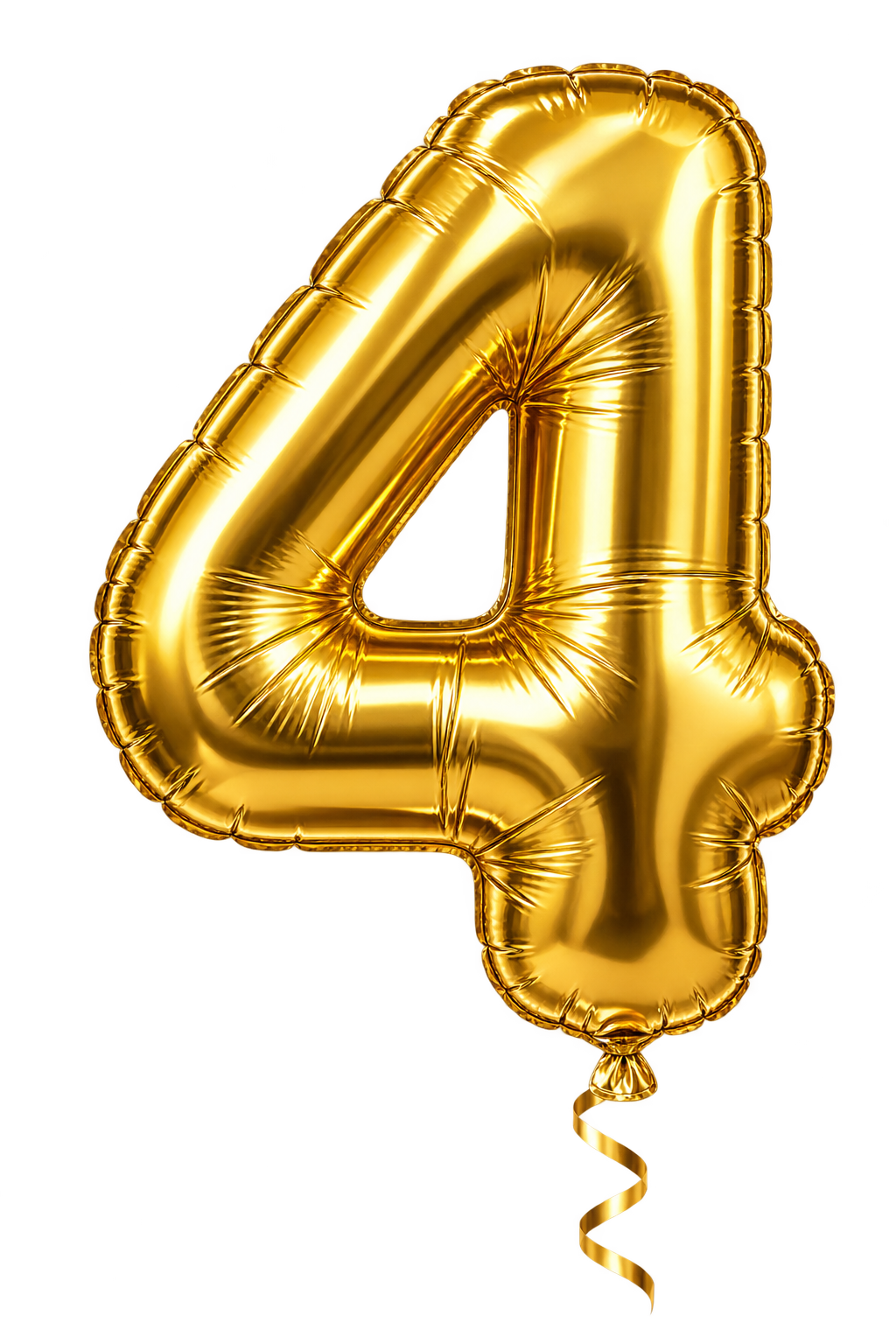 Number 4 balloon