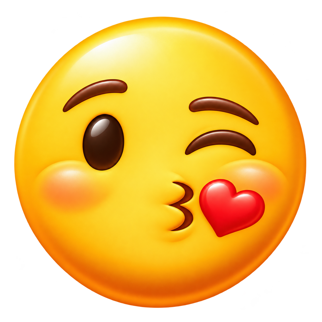 Blowing a kiss