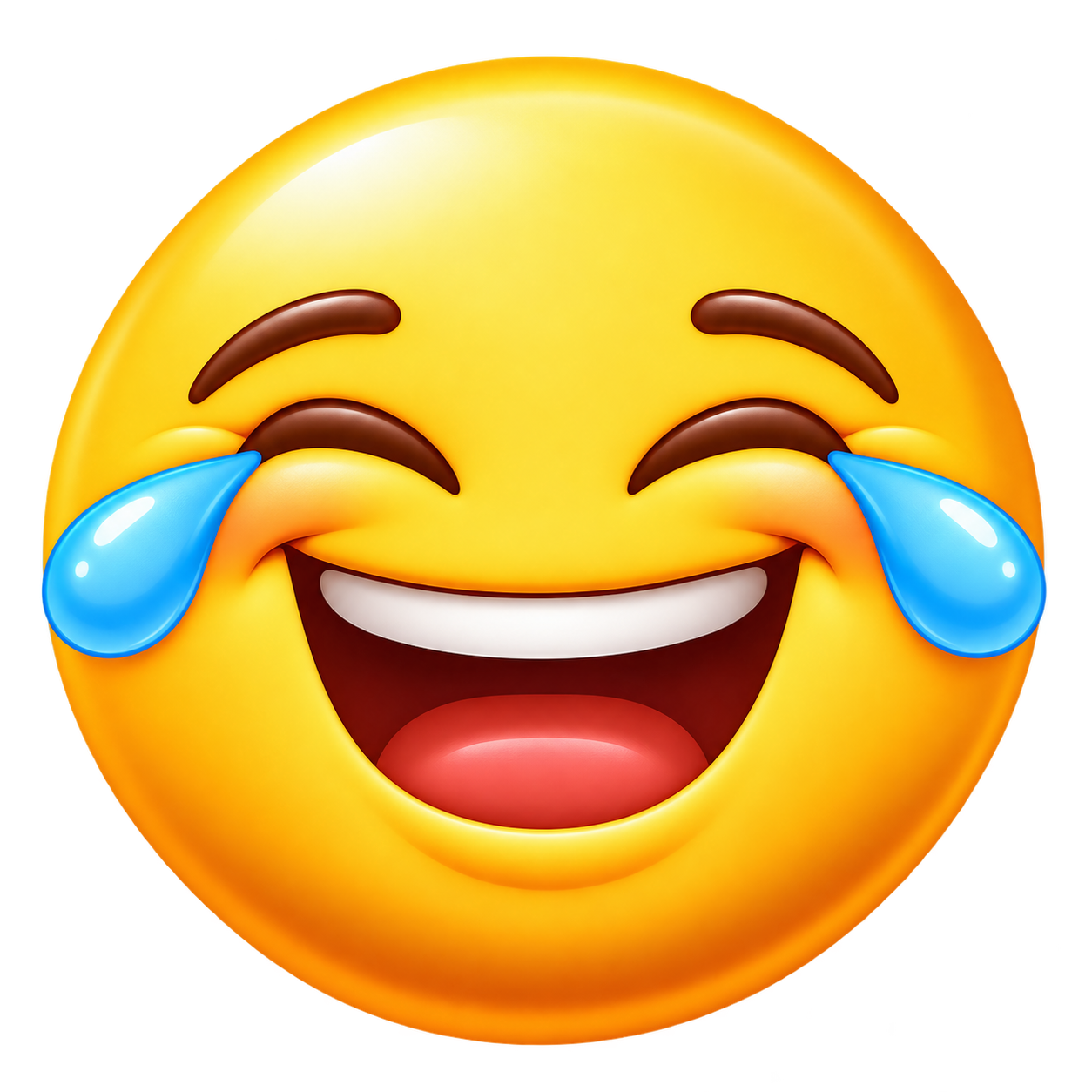 Laughing with tears