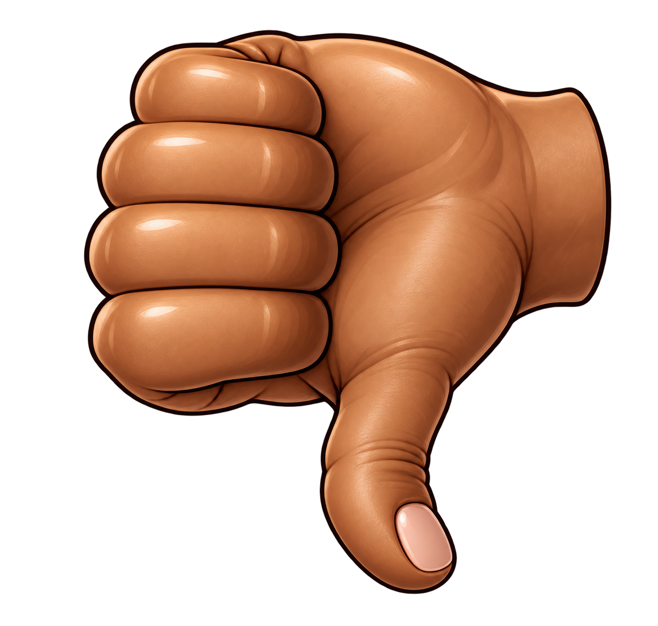 Thumbs Down Brown