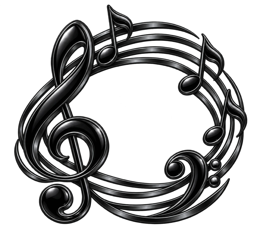 Circular melody · Black