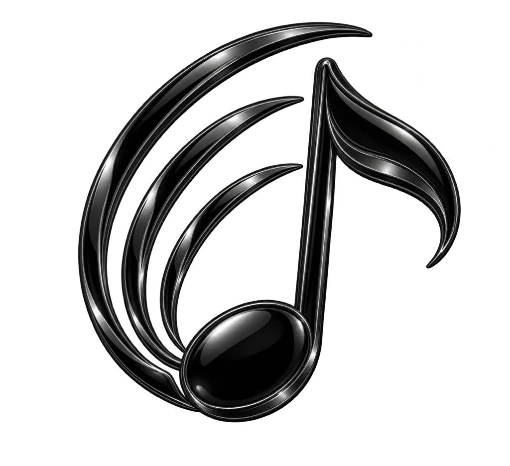 Sound-wave note · Black