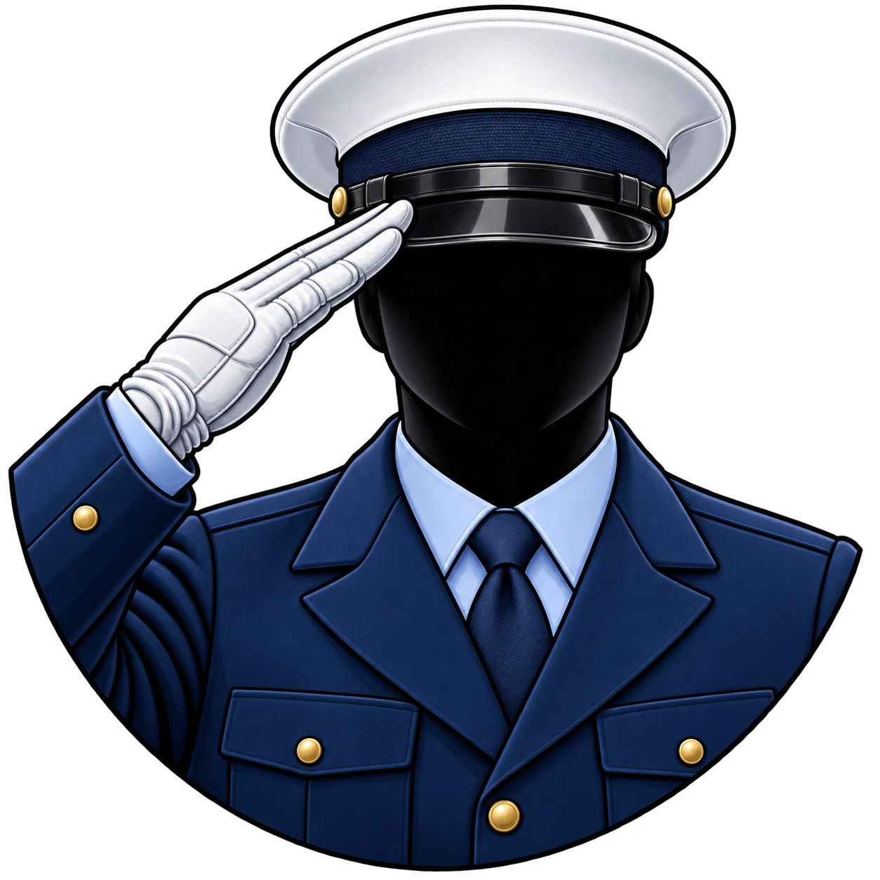 Coast Guard Dress uniform salute