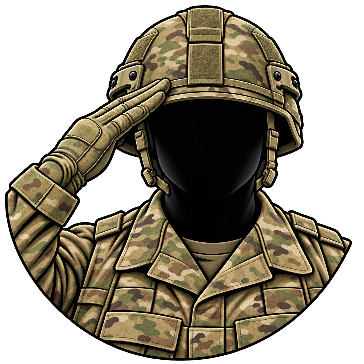 Space Force Helmet salute